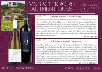 Intuition Rouge 2022, noté 91/100 par Wine Enthusiast. Un vin complexe aux notes de mûre, de cerise noire et d'épices, idéal pour sublimer vos repas en accompagnement de viandes grillées ou de fromages affinés.
